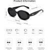 image:imageSOJOS Retro Oval Polarized Sunglasses for Women Men 90s Vintage UV400 Protection Tiny Sun Glasses SJ2286BlackGrey