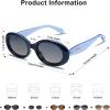 image:imageSOJOS Retro Oval Polarized Sunglasses for Women Men 90s Vintage UV400 Protection Tiny Sun Glasses SJ2286BlueGrey