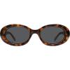 image:imageSOJOS Retro Oval Polarized Sunglasses for Women Men 90s Vintage UV400 Protection Tiny Sun Glasses SJ2286BrownGrey