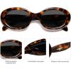 image:imageSOJOS Retro Oval Polarized Sunglasses for Women Men 90s Vintage UV400 Protection Tiny Sun Glasses SJ2286BrownGrey