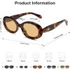 image:imageSOJOS Retro Oval Polarized Sunglasses for Women Men 90s Vintage UV400 Protection Tiny Sun Glasses SJ2286BrownLight Brown