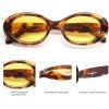 image:imageSOJOS Retro Oval Polarized Sunglasses for Women Men 90s Vintage UV400 Protection Tiny Sun Glasses SJ2286BrownYellow