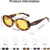image:imageSOJOS Retro Oval Polarized Sunglasses for Women Men 90s Vintage UV400 Protection Tiny Sun Glasses SJ2286BrownYellow