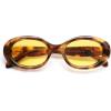 image:imageSOJOS Retro Oval Polarized Sunglasses for Women Men 90s Vintage UV400 Protection Tiny Sun Glasses SJ2286BrownYellow