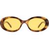 image:imageSOJOS Retro Oval Polarized Sunglasses for Women Men 90s Vintage UV400 Protection Tiny Sun Glasses SJ2286BrownYellow