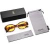 image:imageSOJOS Retro Oval Polarized Sunglasses for Women Men 90s Vintage UV400 Protection Tiny Sun Glasses SJ2286BrownYellow