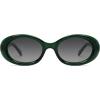 image:imageSOJOS Retro Oval Polarized Sunglasses for Women Men 90s Vintage UV400 Protection Tiny Sun Glasses SJ2286GreenGradient Grey