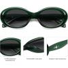 image:imageSOJOS Retro Oval Polarized Sunglasses for Women Men 90s Vintage UV400 Protection Tiny Sun Glasses SJ2286GreenGradient Grey