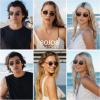image:imageSOJOS Small Retro Oval Polarized Sunglasses Womens Mens 80s 90s Chic Trendy Round Metal Frame Sunnies SJ1260GoldGrey