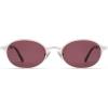image:imageSOJOS Small Retro Oval Polarized Sunglasses Womens Mens 80s 90s Chic Trendy Round Metal Frame Sunnies SJ1260SilverRed