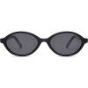 image:imageSOJOS Acetate Polarized Oval Sunglasses Women Retro Handmade Narrow Y2K Lightweight Vintage 90s Designer Sun Glasses LonaBlackGrey