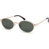 image:imageSOJOS Small Retro Oval Polarized Sunglasses Womens Mens 80s 90s Chic Trendy Round Metal Frame Sunnies SJ1260Shiny GoldGreen