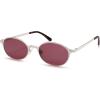 image:imageSOJOS Small Retro Oval Polarized Sunglasses Womens Mens 80s 90s Chic Trendy Round Metal Frame Sunnies SJ1260SilverRed