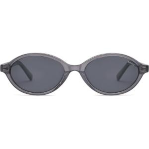image:imageSOJOS Acetate Polarized Oval Sunglasses Women Retro Handmade Narrow Y2K Lightweight Vintage 90s Designer Sun Glasses LonaGreyGrey