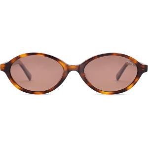 image:imageSOJOS Acetate Polarized Oval Sunglasses Women Retro Handmade Narrow Y2K Lightweight Vintage 90s Designer Sun Glasses LonaTurquoiseBrown