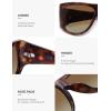 image:imageSOJOS Vintage Retro Oversized Big Aviator Polarized Sunglasses Womens Men SJ2615Brown Tortoise Frame Brown Lens