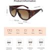 image:imageSOJOS Vintage Retro Oversized Big Aviator Polarized Sunglasses Womens Men SJ2615Brown Tortoise Frame Brown Lens