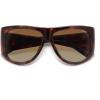 image:imageSOJOS Vintage Retro Oversized Big Aviator Polarized Sunglasses Womens Men SJ2615Brown Tortoise Frame Brown Lens