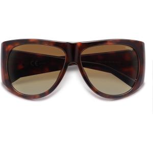 image:imageSOJOS Vintage Retro Oversized Big Aviator Polarized Sunglasses Womens Men SJ2615Brown Tortoise Frame Brown Lens