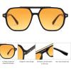 image:imageSOJOS Retro Trendy Aviator Polarized Sunglasses Men Women Vintage 70s Square Stylish Frame Sun Glasses SJ2283BlackOrange Grading