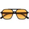 image:imageSOJOS Retro Trendy Aviator Polarized Sunglasses Men Women Vintage 70s Square Stylish Frame Sun Glasses SJ2283BlackOrange Grading