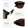 image:imageSOJOS Retro Vintage Polarized Sunglasses for Women Men Classic Square Panto Shades SJ2626BlackBrown