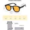 image:imageSOJOS Retro Vintage Polarized Sunglasses for Women Men Classic Square Panto Shades SJ2626BlackYellow Tint