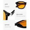 image:imageSOJOS Retro Vintage Polarized Sunglasses for Women Men Classic Square Panto Shades SJ2626BlackYellow Tint