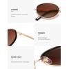 image:imageSOJOS Trendy Oval Polarized Sunglasses for Women Men 80s 90s Chic Retro Vintage Sunnies SJ1248Solid Dark BrownReddish Brown
