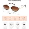 image:imageSOJOS Trendy Oval Polarized Sunglasses for Women Men 80s 90s Chic Retro Vintage Sunnies SJ1248Solid Dark BrownReddish Brown