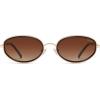 image:imageSOJOS Trendy Oval Polarized Sunglasses for Women Men 80s 90s Chic Retro Vintage Sunnies SJ1248Solid Dark BrownReddish Brown