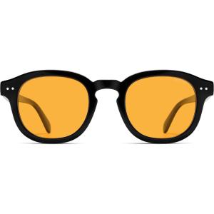 image:imageSOJOS Retro Vintage Polarized Sunglasses for Women Men Classic Square Panto Shades SJ2626BlackYellow Tint