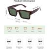 image:imageSOJOS Classic Retro Square Polarized Sunglasses Womens Mens 80s 90s Trendy Rectangle Shades SJ2393Brown TortoiseGreen