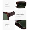 image:imageSOJOS Classic Retro Square Polarized Sunglasses Womens Mens 80s 90s Trendy Rectangle Shades SJ2393Brown TortoiseGreen