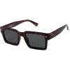 image:imageSOJOS Classic Retro Square Polarized Sunglasses Womens Mens 80s 90s Trendy Rectangle Shades SJ2393Dark Brown TortoiseGrey