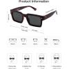 image:imageSOJOS Classic Retro Square Polarized Sunglasses Womens Mens 80s 90s Trendy Rectangle Shades SJ2393Dark Brown TortoiseGrey