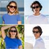 image:imageSOJOS Classic Retro Square Polarized Sunglasses Womens Mens 80s 90s Trendy Rectangle Shades SJ2393Shiny BlackGradient Brown