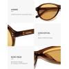 image:imageSOJOS Retro Aviator Polarized Sunglasses for Women Men Vintage 70s Style UV Protection Sun Glasses SJ2701OrangebrownLight Yellow