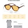 image:imageSOJOS Retro Aviator Polarized Sunglasses for Women Men Vintage 70s Style UV Protection Sun Glasses SJ2701OrangebrownLight Yellow