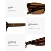 image:imageSOJOS Trendy Cat Eye Polarized Sunglasses for Women Men Retro 90s Y2K Small Thin Rectangle Sunnies SJ2670BrownBrown