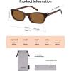 image:imageSOJOS Trendy Cat Eye Polarized Sunglasses for Women Men Retro 90s Y2K Small Thin Rectangle Sunnies SJ2670BrownBrown