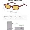 image:imageSOJOS Trendy Cat Eye Polarized Sunglasses for Women Men Retro 90s Y2K Small Thin Rectangle Sunnies SJ2670Dark RedYellow Tint Light Tint Lowpolarization