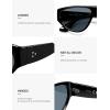 image:imageSOJOS Trendy Polarized Aviator Sunglasses Womens Mens Large 80s 90s Style Retro Vintage Shades SJ2705BlackGreyish Blue