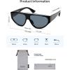 image:imageSOJOS Trendy Polarized Aviator Sunglasses Womens Mens Large 80s 90s Style Retro Vintage Shades SJ2705BlackGreyish Blue