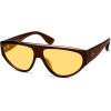 image:imageSOJOS Trendy Polarized Aviator Sunglasses Womens Mens Large 80s 90s Style Retro Vintage Shades SJ2705BrownYellow Tint