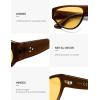 image:imageSOJOS Trendy Polarized Aviator Sunglasses Womens Mens Large 80s 90s Style Retro Vintage Shades SJ2705BrownYellow Tint