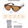 image:imageSOJOS Trendy Polarized Aviator Sunglasses Womens Mens Large 80s 90s Style Retro Vintage Shades SJ2705Orange TortoiseBrown