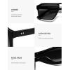image:imageSOJOS Trendy Polarized Aviator Sunglasses for Women MenFashion Square Aviators Shades Vintage Style UV400 Protected SJ2699Black