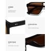 image:imageSOJOS Trendy Polarized Aviator Sunglasses for Women MenFashion Square Aviators Shades Vintage Style UV400 Protected SJ2699Brown
