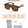 image:imageSOJOS Trendy Polarized Aviator Sunglasses for Women MenFashion Square Aviators Shades Vintage Style UV400 Protected SJ2699Brown